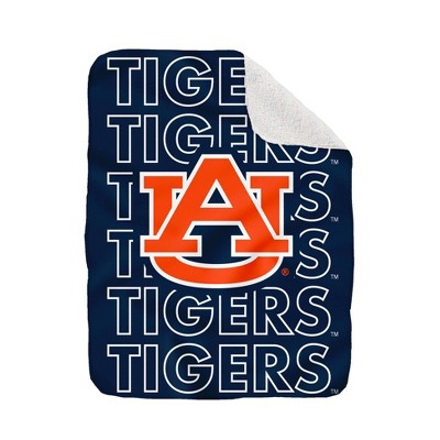 NCAA Auburn Tigers Collegiate Echo Wordmark Plush Throw Blanket