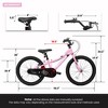 CAVINAS 18/20 Inch Kids Bike with Removable Training Wheels, 1-Speed Toddler Bicycle with Safe V-Brake, First Bike for Boys and Girls Ages 3-5 - 3 of 4