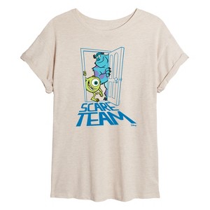 Women's - Disney - Scare Team Oversized Graphic T-Shirt - 1 of 4