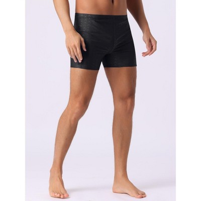 INSPIRE CHIC Men's Casual Summer Solid Color Elastic Waist Swimming Training Swim Trunks Black 36 — фото 2