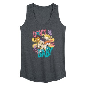 Women's - Rugrats - Don't Be A Baby Graphic Racerback Tank - 1 of 4