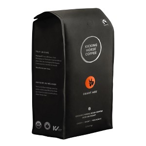 Kicking Horse Coffee Smart Ass Medium Roast Whole Bean 2.2 Pound - Certified Organic Fairtrade Kosher Coffee - 1 of 4