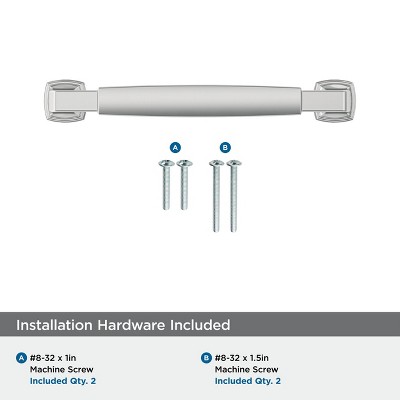 Polished Chrome 5-1/16" Cabinet Drawer Pull with Mounting Hardware