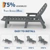 Outdoor high-density polyethylene lounge chair with wheels, oversized 5-position pool lounge chair, pool chair - 3 of 4