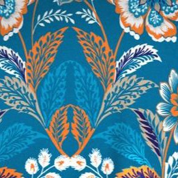 deep teal floral print