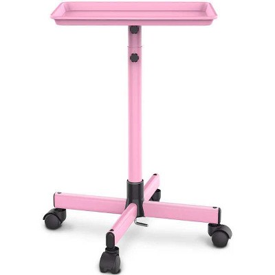 TASALON Aluminum Salon Tray on Wheels - Pink
