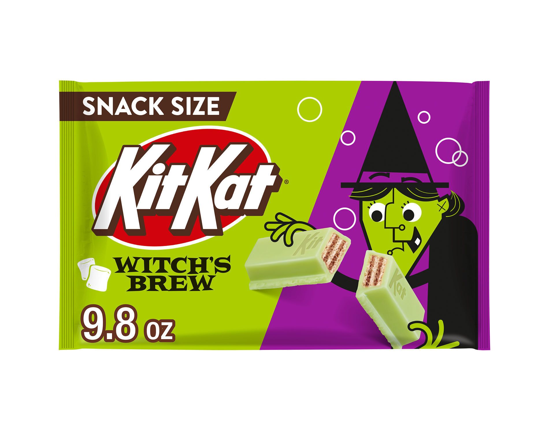 Kit Kat Marshmallow Creme Witches Brew Halloween Candy Snack Size - 9.8oz