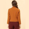 INSPIRE CHIC Women's Open Front Office Long Sleeve Lightweight Printed Floral Crop Suit Blazer - 4 of 4