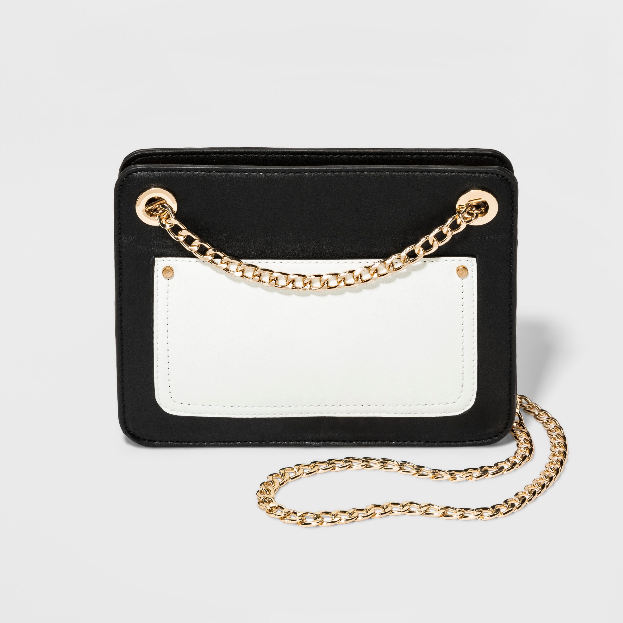 Women's Chain Convertible Fanny Pack - a New Day Black/Sour Cream thumbnail