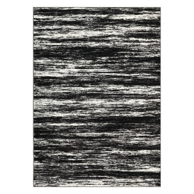 Washable Modern Striped  Abstract Rug Non Slip Low Pile Rug Soft Contemporary Throw Floor Cover Foldable Indoor Carpet for Living Room Bedroom