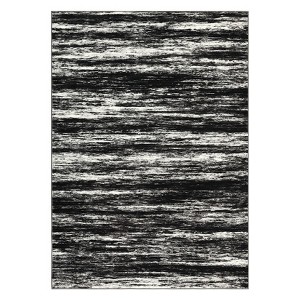 Washable Modern Striped  Abstract Rug Non Slip Low Pile Rug Soft Contemporary Throw Floor Cover Foldable Indoor Carpet for Living Room Bedroom - 1 of 4