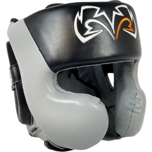 Rival Boxing RHG30 Mexican Style Cheek Protector Training Headgear - Black/Gray - 1 of 2