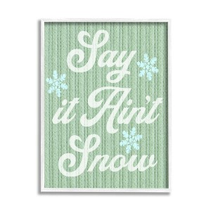 Stupell Industries Green Say It Ain't Snow Black Framed Giclee Art - 1 of 4
