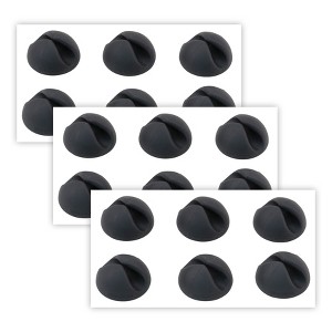 Bluelounge® Cabledrops Cord Management, Black, 6 Per Pack, 3 Packs - 1 of 4