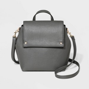 Flap Mini Convertible Backpack - A New Day Dark Gray, Women