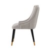 Eda Modern Velvet and Leatherette Upholstered Dining Chair Gray - Manhattan Comfort - 4 of 4