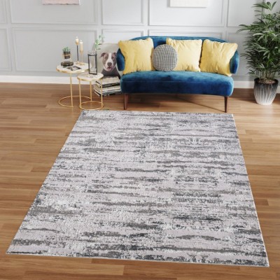 LunaLulinlk Silver Woven Area Rug