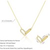 Gold Pendant Necklace for Women - HTUTWOO™ Dainty Diamond Necklaces for Women Simple 14K Gold Plated Paperclip Choker Necklaces for Women Gifts - 4 of 4