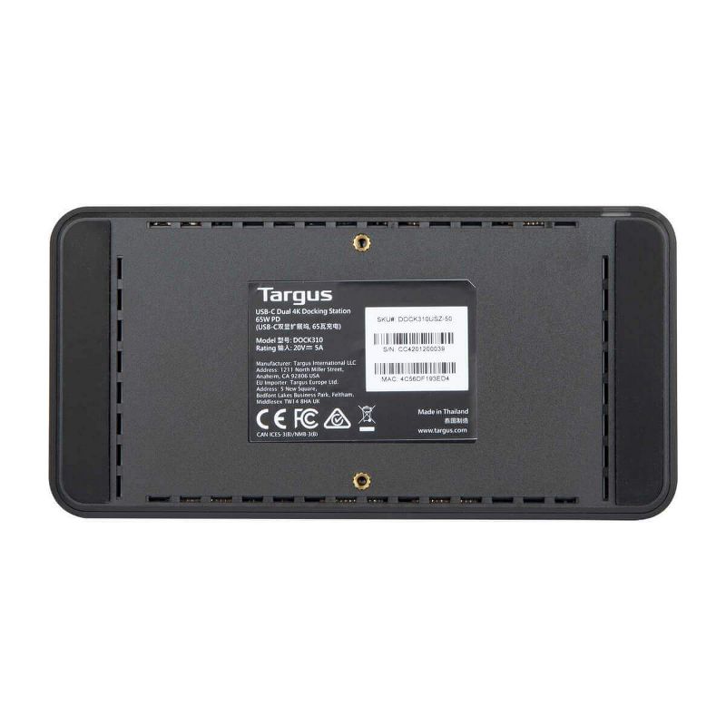 Targus Universal USB-C DV4K Docking Station with 65W Power Delivery, 3 of 9