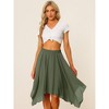 Allegra K Women's Elastic Waist Chiffon Handkerchief Hem Midi Skirt - 2 of 4