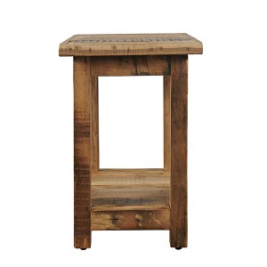 Jofran,Reclamation Rustic Reclaimed Solid Wood Chairside End Table with Storage Shelf - 1 of 4