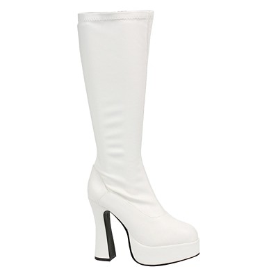 target white gogo boots