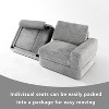 ATJafurn Corduroy Sectionals Sofa, Modern Modular Upholstered Loveseat Couch with Square Arm and Deep Seat for Living Room - 3 of 4