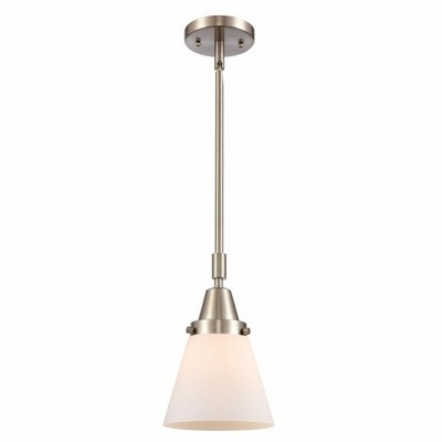 Cone - 1 Light Stem Hung Mini Pendant In Industrial Style-9.13 Inches Tall and 6 Inches Wide