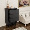 RISOKEYS Dresser for Bedroom with 4 Drawers,Tall Chest of Drawers,Storage Organizer Unit with 4 Storage Drawers for Bedroom and Living Room - 2 of 4