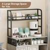 Garvee Cat Litter Box Enclosure, 3 Shelves, Modern Style, Hidden Litter Box Furniture with Storage and Doors, White - 3 of 4