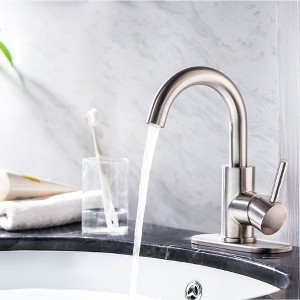PAGED Bathroom Sink Faucet Single Hole Sink Faucet with Ceramic Cartridge, Faucet for Bathroom Sink - 1 of 4