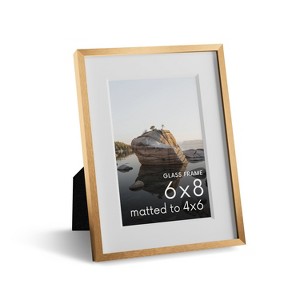 Haus and Hues Brushed Metal Frame with Real Glass, Gray/Bronze - 1 of 3