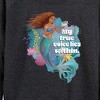 Women's - Disney - The Little Mermaid Lightweight French Terry Wide Neck Long Sleeve Shirt - 2 of 4