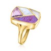 Ross-Simons Tonal Purple Multi-Gemstone Inlay Ring in 18kt Gold Over Sterling - 3 of 4