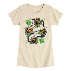 Girls' - Teenage Mutant Ninja Turtles - Battle Tycoon Sewer Fitted Short Sleeve Graphic T-Shirt - 1 of 3