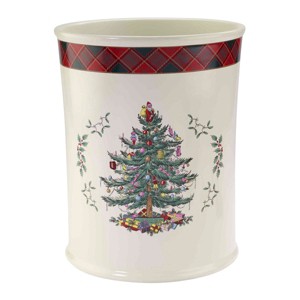 Spode® Christmas Tree Tartan Wastebasket - 1 of 3