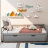 NicBex Wooden Twin Size Extendable Daybed with Trundle for Bedroom,Living Room,Apartment - 2 of 4