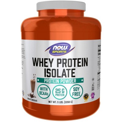 Chocolate Whey Protein Isolate by Now Foods  -  5 lbs Powder