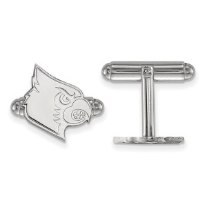 Black Bow Jewelry Sterling Silver Louisville Cardinals NCAA Cuff Links - 1 of 3