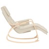 CLIHOME Modern Rocking Chair,Wood Frame with Breathable Fabric Upholstery,Glider Rocker with Pillow for Living Room, Bedroom - 3 of 4