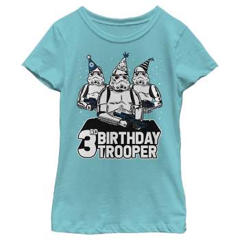 Girl's Star Wars Stormtrooper Party Hats Trio 3rd Birthday Trooper T-Shirt