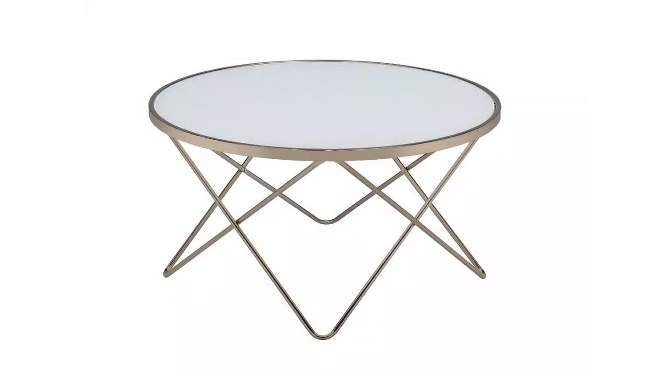 Coffee Table Frosted Champagne - Acme Furniture, 2 of 6, play video