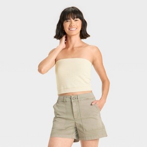 Women's Leisure Studio French Terry Tube Top - Universal Thread™ - 1 of 3