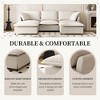 94" Chenille Upholstered 5-Seat Modular U-Shaped Sectional Sofa with Ottoman, Skirted Cushions & Petal Armrests - 4 of 4