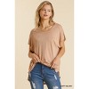 Slickblue Sheer Dolman Sleeve Scoop Neck Top for Women – Ivory – Side Slit – Casual & Relaxed Wear - S - 2 of 4