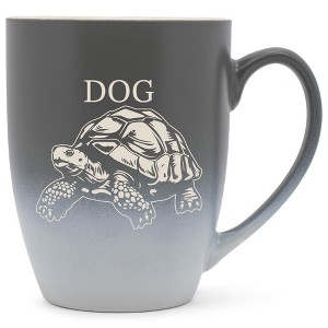 100 North Souls Like 10 Ounce Gray and White Two Toned Ombre, Comfortably Fits Your Hands, Ceramic Tea Coffee Cup Mug, Dog - 1 of 1