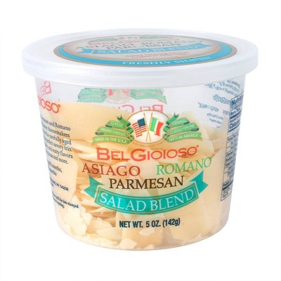 Belgioioso Asiago, Romano, Parmesan Shaved Cheese Salad Blend - 5oz