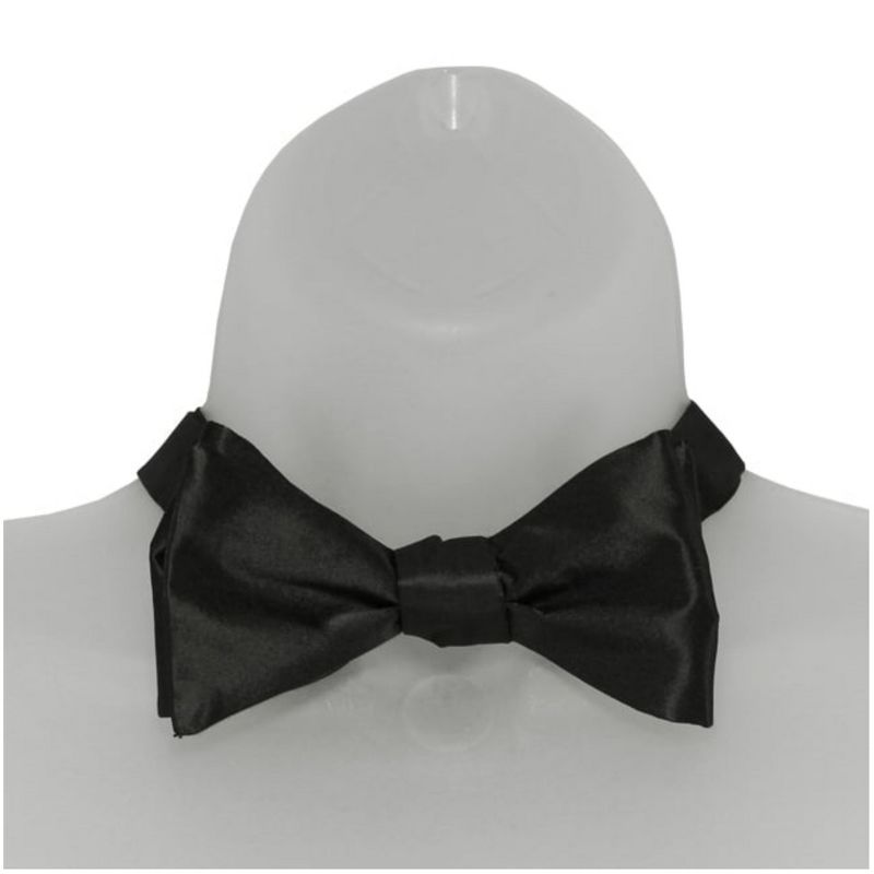 Men's Solid Color 2.75" x 4.75"  Adjustable 16" - 22" Self-Tie Bow Tie for Tuxedo & Wedding, 2 of 4