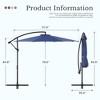 JIONJOY 10ft Cantilever Patio Umbrella - 90° Auto-Tilt, 8 Steel Ribs & UPF 50+ Sun Protection, Waterproof Outdoor Market Umbrella with Cross Base - 2 of 4