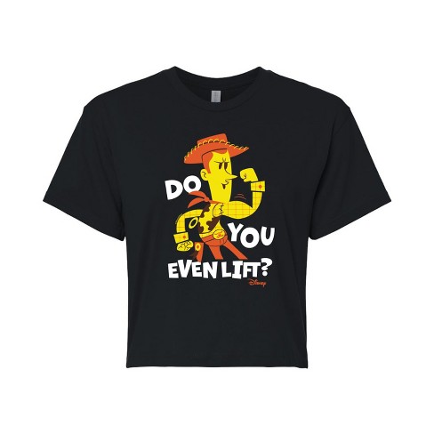 Women's - Disney - Do You Even Lift Cropped Graphic T-Shirt - image 1 of 4